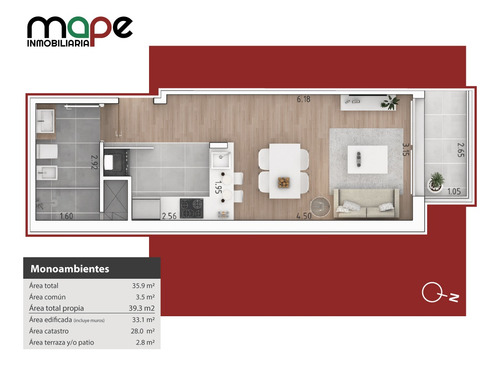Imagen 7 de 7 de Monoambiente En Pozo A La Venta En El Corazón De Malvín