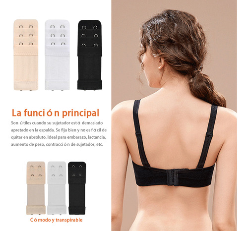 Set15 Extensiones De Brasier Dama Bra 3 Ganchos Ajustable F