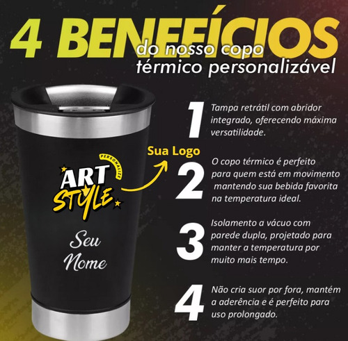 Copo Térmico Personalizado Para Presente Logo + Seu Nome
