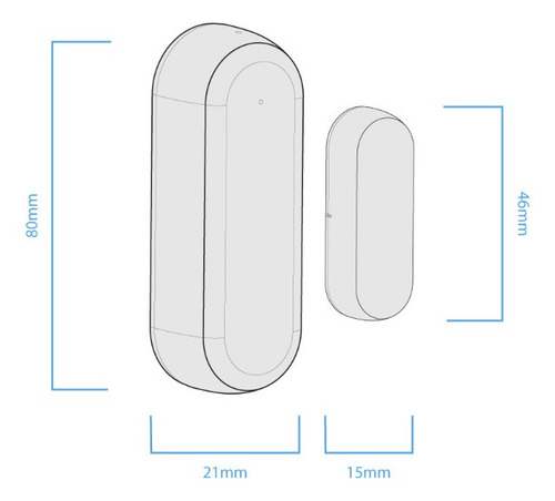 Imagen 2 de 5 de Sensor Wifi Smart Macroled Para Apertura Puertas Y Ventanas