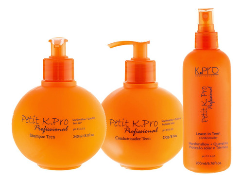 K.pro Petit Teen Crianças Shampoo + Condicionador + Leave-in