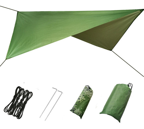 Lona De Camping De 230 X 140 Cm, Líneas Para Hombre Y Estaca