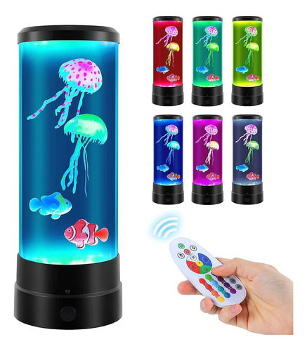 Lampara Medusas Luces Nocturna Luz De Noche Led Multicolor