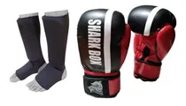 Comprar Tibiales + Guantes De Boxeo, Profesionales, Shark Box, Kick 