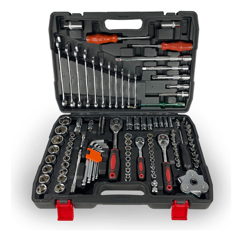 Kit Ferramenta Jogo Soquete Chave Combinada Catraca 121 Pcs
