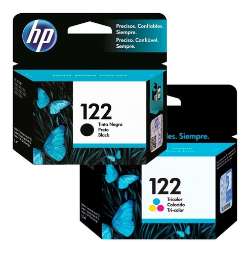 Combo De Cartuchos Hp 122 Negro + Color 3050 2050 Original