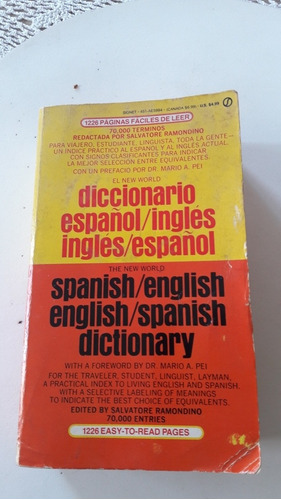 Libro Diccionario The New World Español Ingles Muy Buen Esta