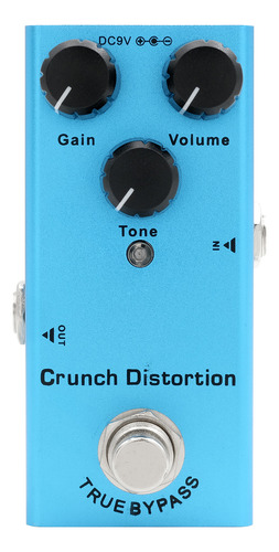 Pedal De Efectos True Electric Distortion Bypass (azul) Ef-0