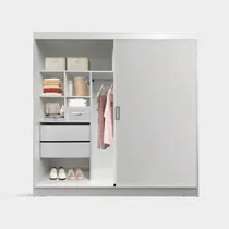 Comprar Placard Ropero 2 Puertas Corredizas 4 Cubos 180x180 Cm