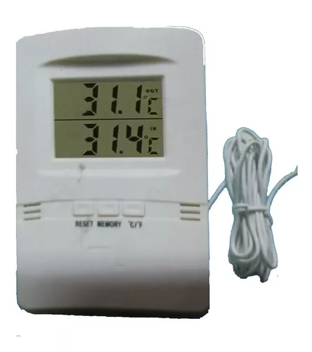 Medidor de Humedad y temperatura interior y exterior con sonda