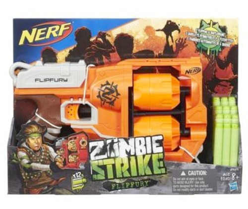 Nerf Zombie Flipfury Arma Niño Juguete Dardos Gun Pistola