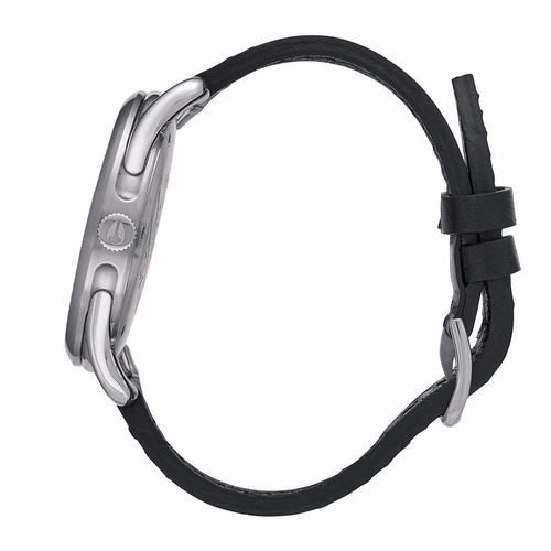 Reloj Nixon A465008 Cuadrante Acero Malla De Cuero 10 Atm