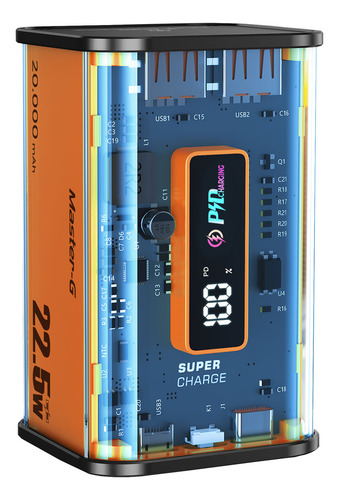 Batería Externa Power Bank 20000 Mah Carga Rápida Master-g