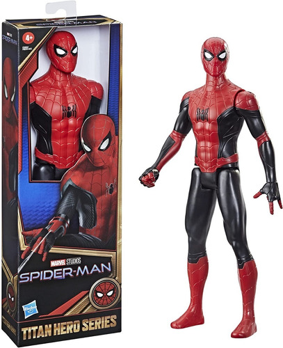 Spider Man Titan Hero Series Traje De Acción Rojo Y Negro 