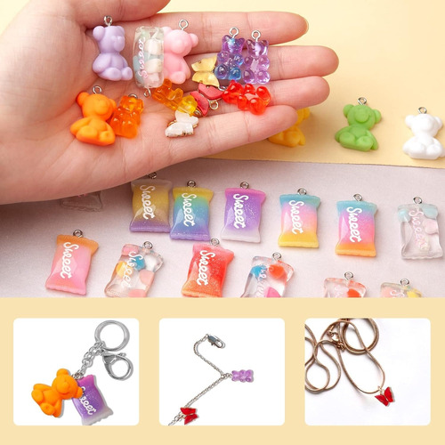 107 Pzs Diy Hacer Pendientes Pulseras Collares Ilaveros Kit
