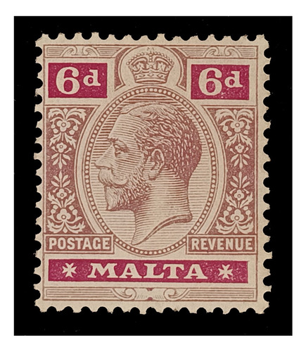 Malta 6 Pence 1913 Jorge V Nv. C/g Yv. 49