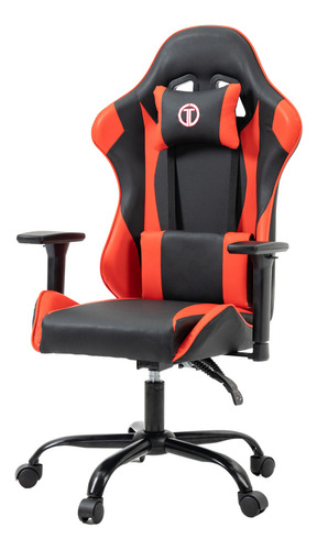 Silla Gamer Maximo Confort Reclinable Resistente Wolf Color Rojo