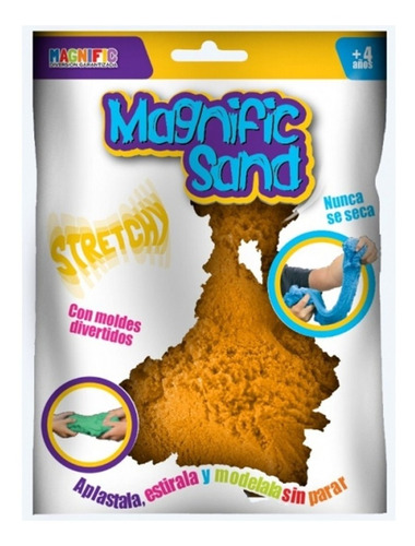 Magnific Sand Masa Arena Kinetica 450g En Bolsa Naranja 