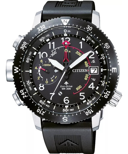 Relógio Citizen Masculino Altichron Tz31070t Bn4044-15e Cor da correia Preta Cor do bisel Preto Cor do fundo Preta