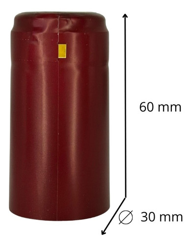 Cápsula Pvc Vino Para Botella 30x60mm Termoencogible 100 Pz Vino Liso
