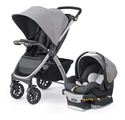 Carriola de paseo Chicco Bravo Duo travel system parker con chasis color gris