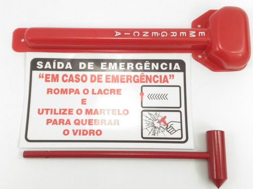 4 Un -kit Capa+ Martelo+ Aviso Emergência Van E Micro Ônibus