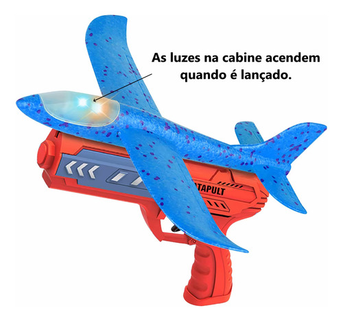 Arminha Lançador De Aviões Com Aviãozinho Planador Com Luz