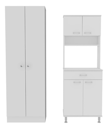 Combo Kitchen 8 Mueble Microondas + Optimizador - Blanco