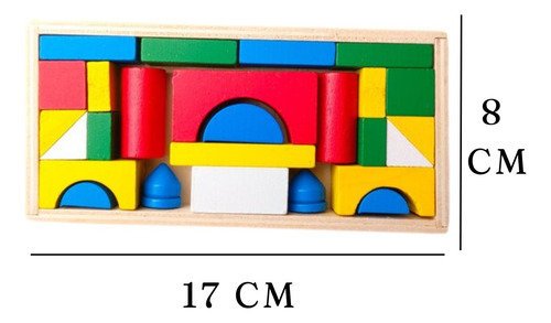 Bloques Chicos Madera Para Niños Juguete Armable Didáctico