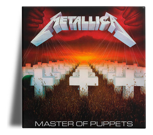 Placa decorativa Starnerd Metallica Master of Puppets 15x15 de cerâmica com desenho Metallica Master Of Puppets 15cm de largura x 15cm de altura x 15cm de diâmetro