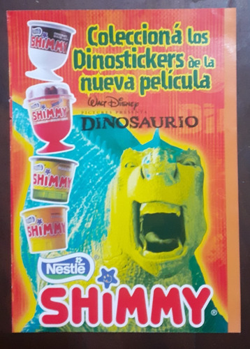 Album De Stickers  ** Dinosaurio ** Shimmy Año 2000