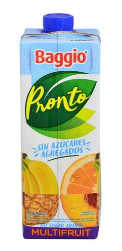 Imagen 1 de 6 de Jugo Baggio Multifruta Sin Azucar Light 1 Litro Natural 1l