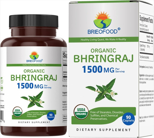 Bhringraj Orgánico 1500 Mg, 90caps, Brieofood