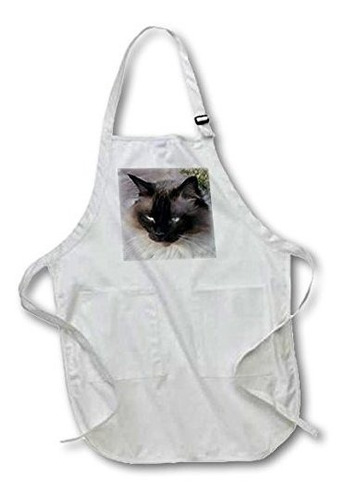 3drose Apr_1220_4 22 By 30-inch Siamese Cat Apron With Pocke