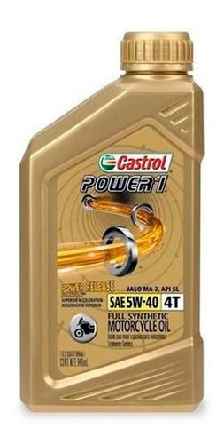 Aceite Moto Power 1 4t 5w-40 1qt Castrol