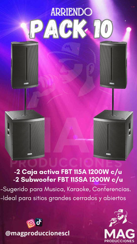 Arriendo Amplificación Para Todo Tipo De Eventos