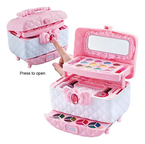 Juego De Maquillaje Lavable Real Kits De Belleza Para Niños
