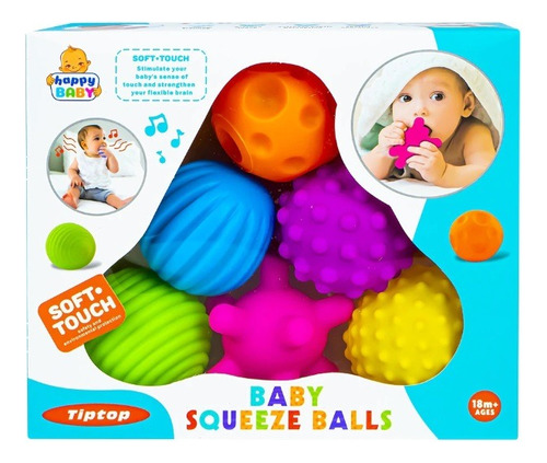 Soft Balls 6 Pelotas Sensoriales Texturizadas Para Bebés