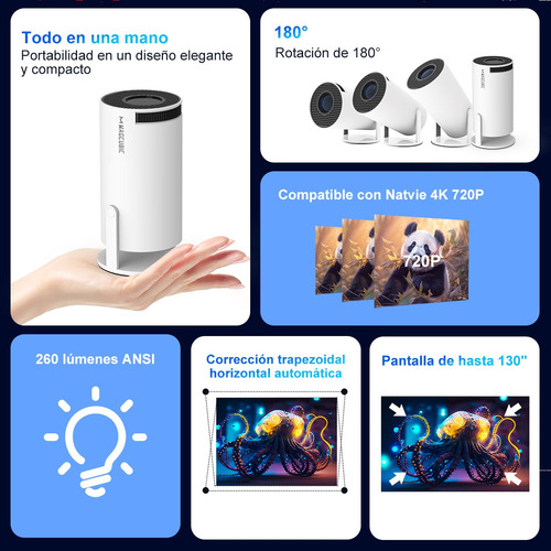 Proyector Portátil Magcubic Hy300pro 4k Android Wifi 260ansi