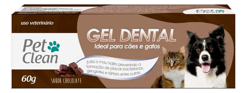 Pasta Dental Creme Gel Dental Cães Gatos Sabor Chocolate 60g