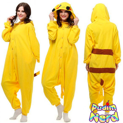 Pikachu Pijama Macacão Kigurumi - Pronta Entrega