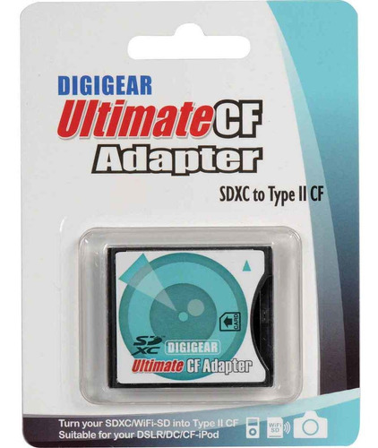 Adaptador Sd Para Compact Flash (cf) Ii Digigear Ultimate