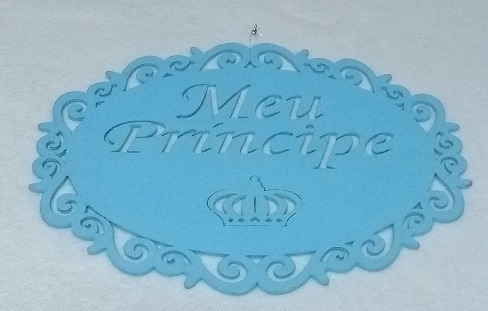 Kit Decoração Artesanal Chá D Bebê Coroa Azul Príncipe Usado