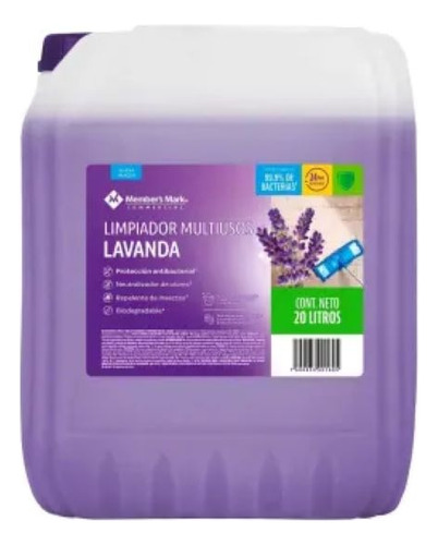 Detergente Limpiador Liquido Super Clean 20 L Lavanda