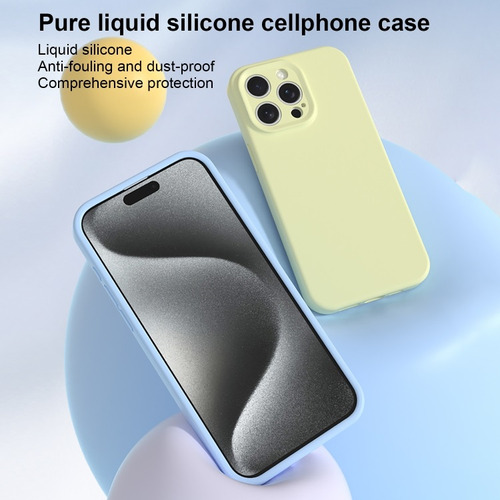 Capa De Silicone Para iPhone 13, Cor Sólida E Antimanchas