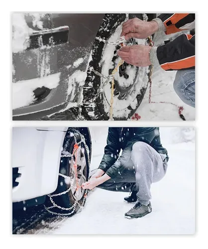 Cadenas Nieve Barro Antideslizante 12mm Auto Par - Cadenas