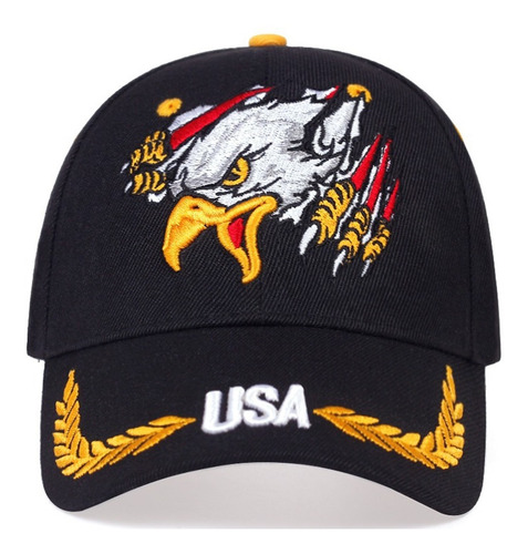 Imagen 2 de 8 de Gorra Militar Táctica Ajustable Bandera Águila Bordada Usa