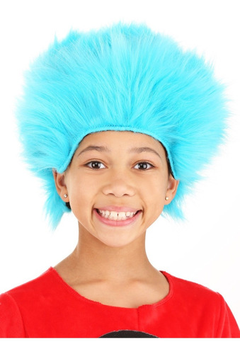 Peluca Celeste Azul Cosa Thing 1 & 2 Dr. Seuss Para Niños 