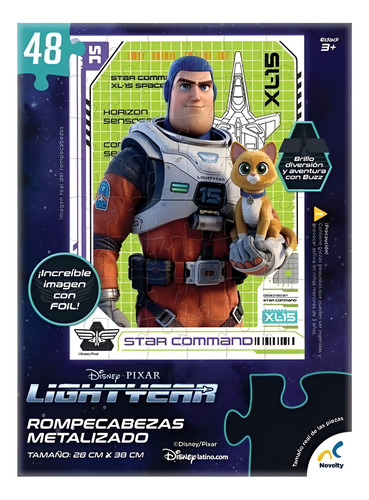 Rompecabezas Metalizado 48 Piezas Lightyear Novelty