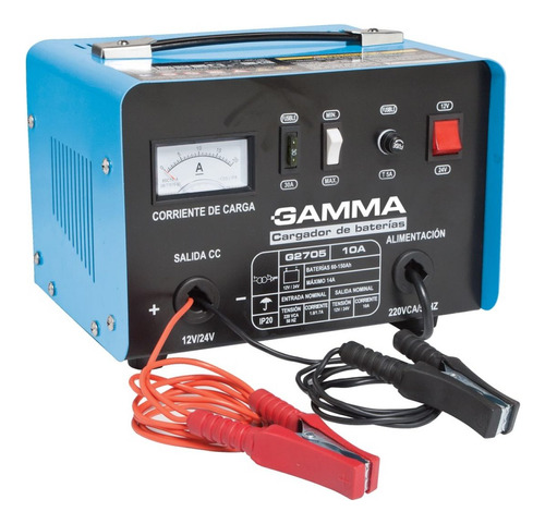 Cargador Bateria Portatil Gamma 10 Amp Auto 12/24 V Gtia 2 A